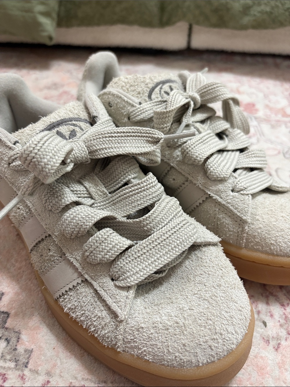 adidas Original Beige Suede Sneakers with Gum Solenoid - Picture 5 of 5
